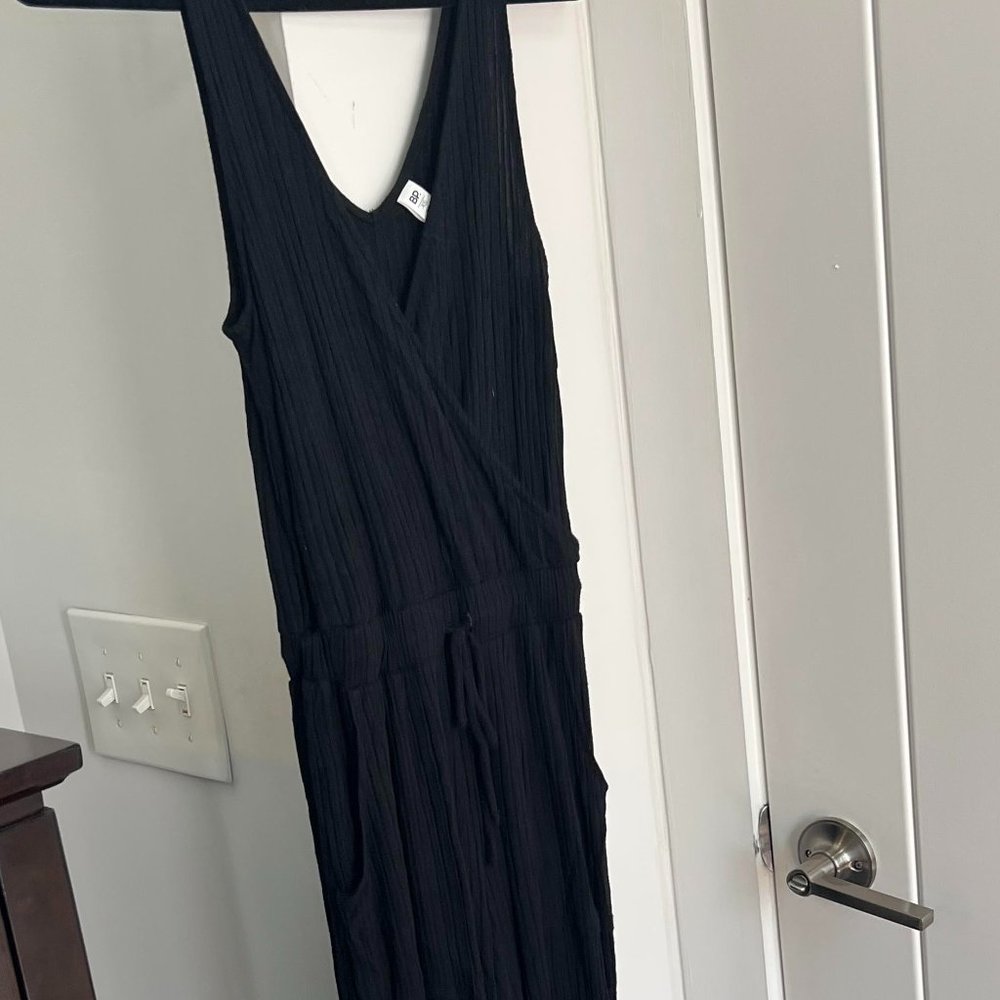 BP. Black Wide Leg Rib Jumpsuit Size XS - Picture 2 of 8